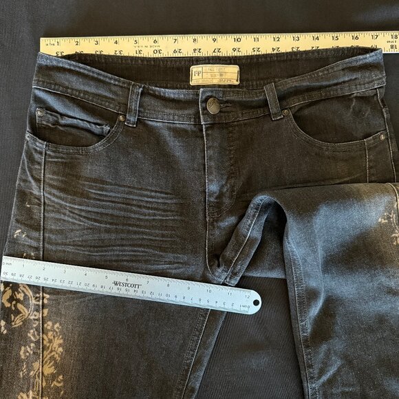 Rare Free People Wildwind Printed Wideleg Jeans Sz 30 - Picture 9 of 15